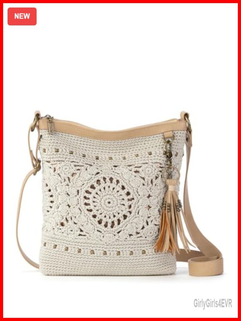 Hand Crochet Crossbody Bag with Adjustable Strap